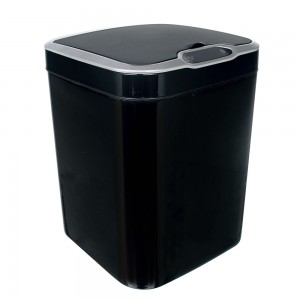 Ведро для мусора сенсорное, квадрат, Foodatlas JAH-6511, 15 л (черный)